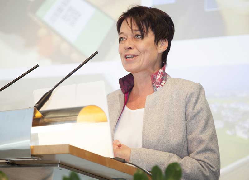 Speaker behind the lectern