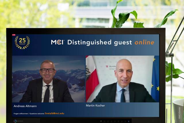 MCI-Livetalk with Federal Minister Martin Kocher.