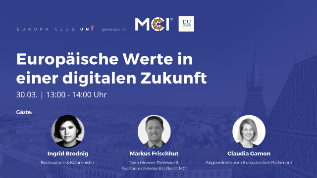 Podiumsdiskussion „Europäische Werte in einer digitalen Zukunft“