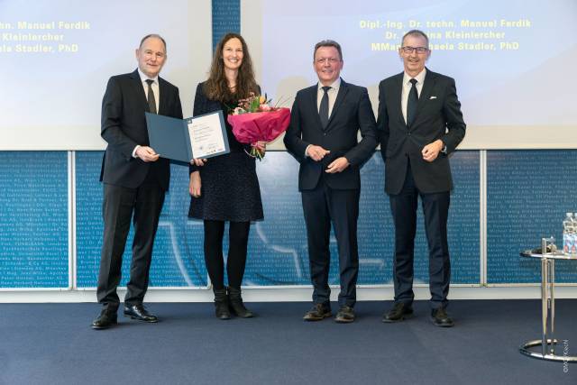 V.l.n.r. Franz Pegger, Kristina Kleinlercher, Bernd Kirschner, Andreas Altmann. ©MCI/Kiechl