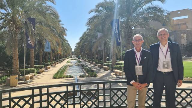 <p>MCI-Rektor Andreas Altmann und Studiengangsleiter Siegfried Walch bei der Eduniversal World Conference in Kairo ©MCI</p>