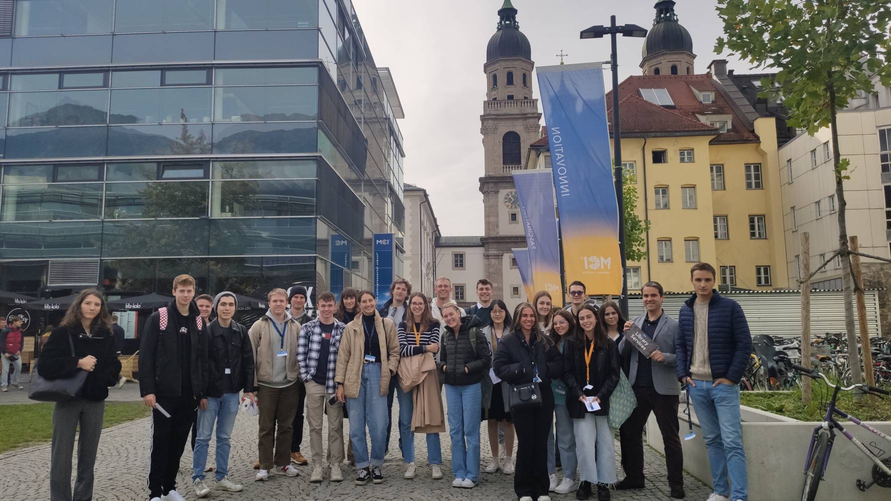 <p>MCI Orientation Days - campus tour - in front of MCI. ©MCI</p>