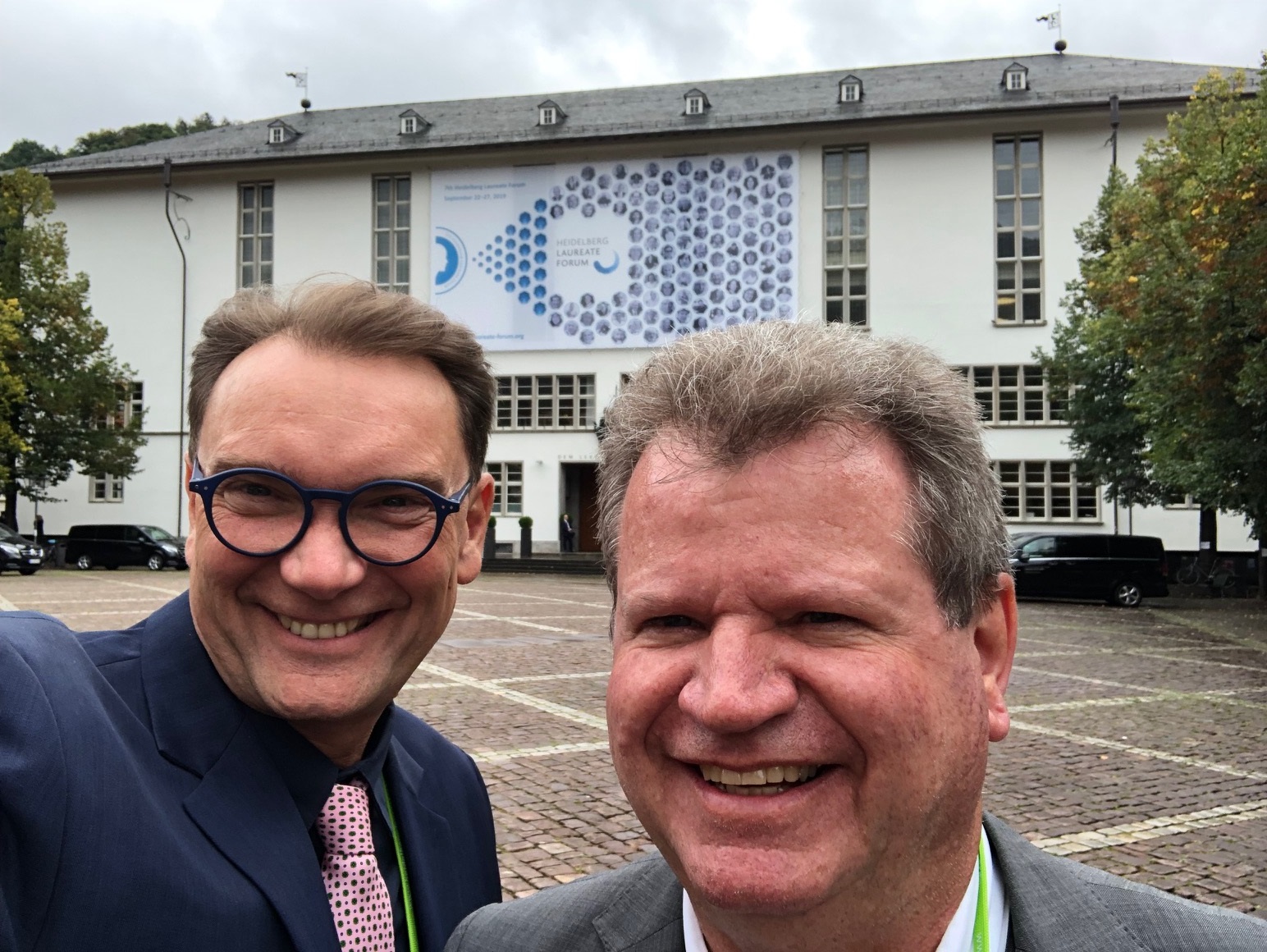 <p>Dr. Peter J. Mirski und Dr. Dietmar Kilian beim Heidelberg Laureate Forum</p>