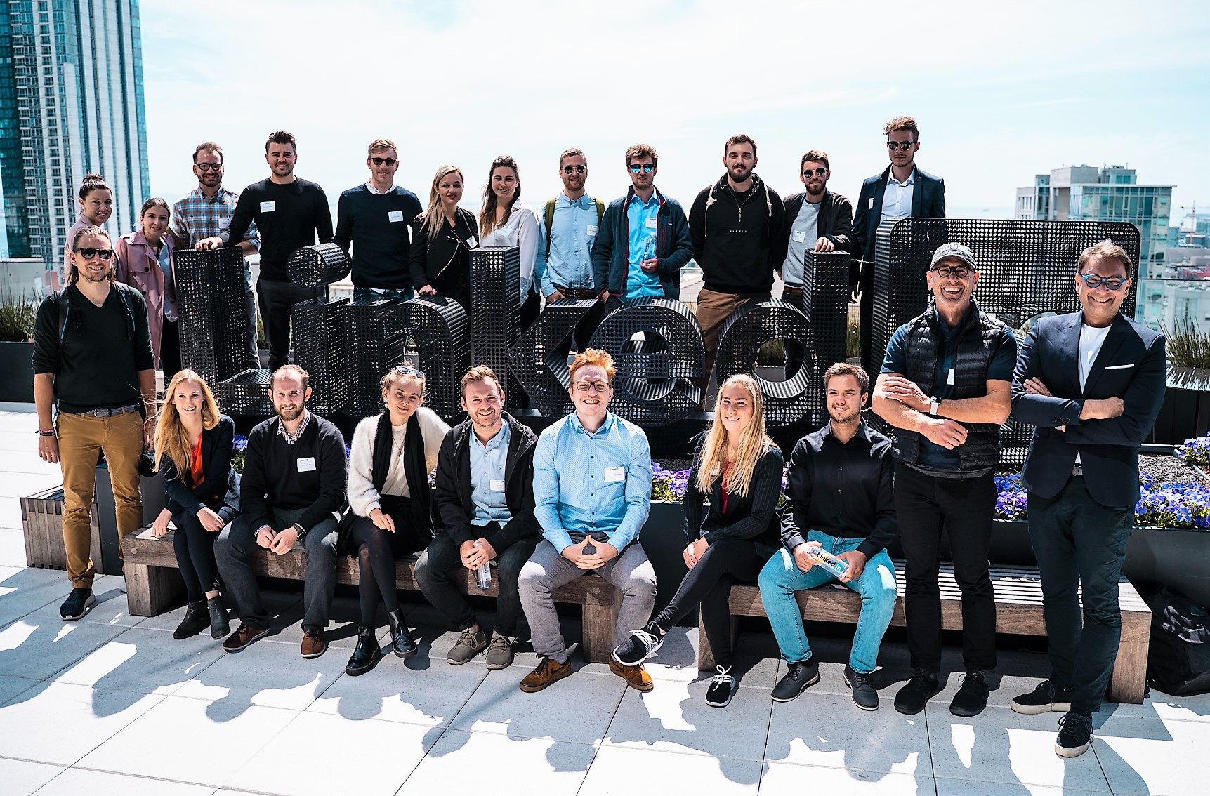 Gruppenfoto vom MCiT Master @ LinkedIn Headquarters Silicon Valley | © Marvin Hopfner, BA