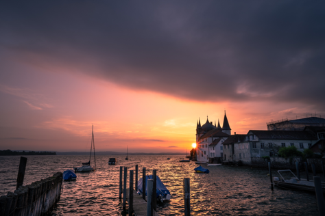 <p>Sonnenuntergang am Bodensee</p>