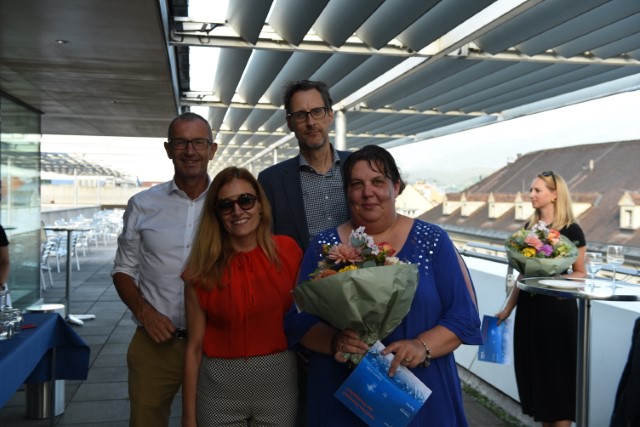 <p><em>Andreas Altmann, Brigitte Auer, Ralf Geymayer, Birgit Marx (from left to right). Photo: MCI<br /></em></p>