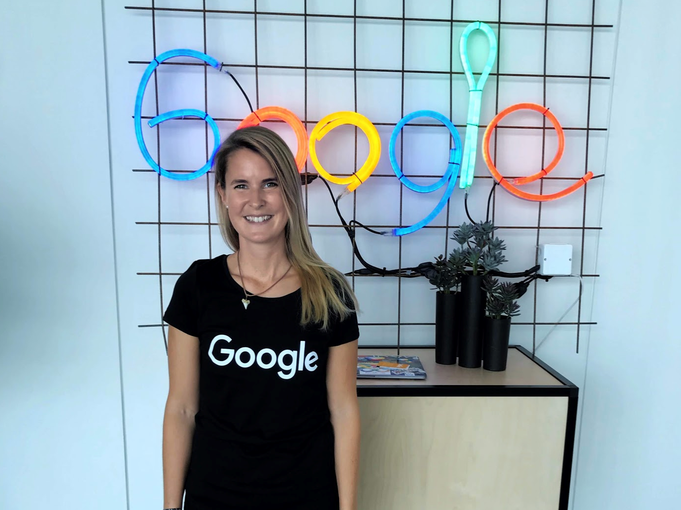 <p><em>Lisa Baumann bei Google. Foto: Lisa Baumann </em></p>