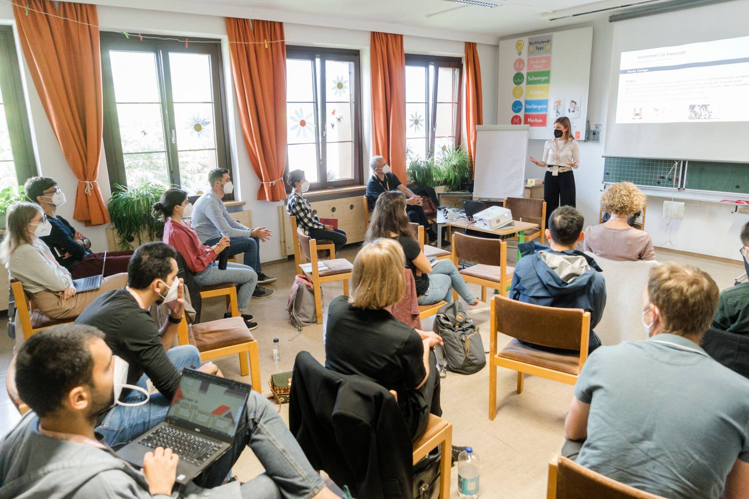 <p>Economist Claudia Zoller presenting approaches to increase health awareness at the European Forum Alpbach. Foto: ©EFA, Andrei Pungovschi</p>