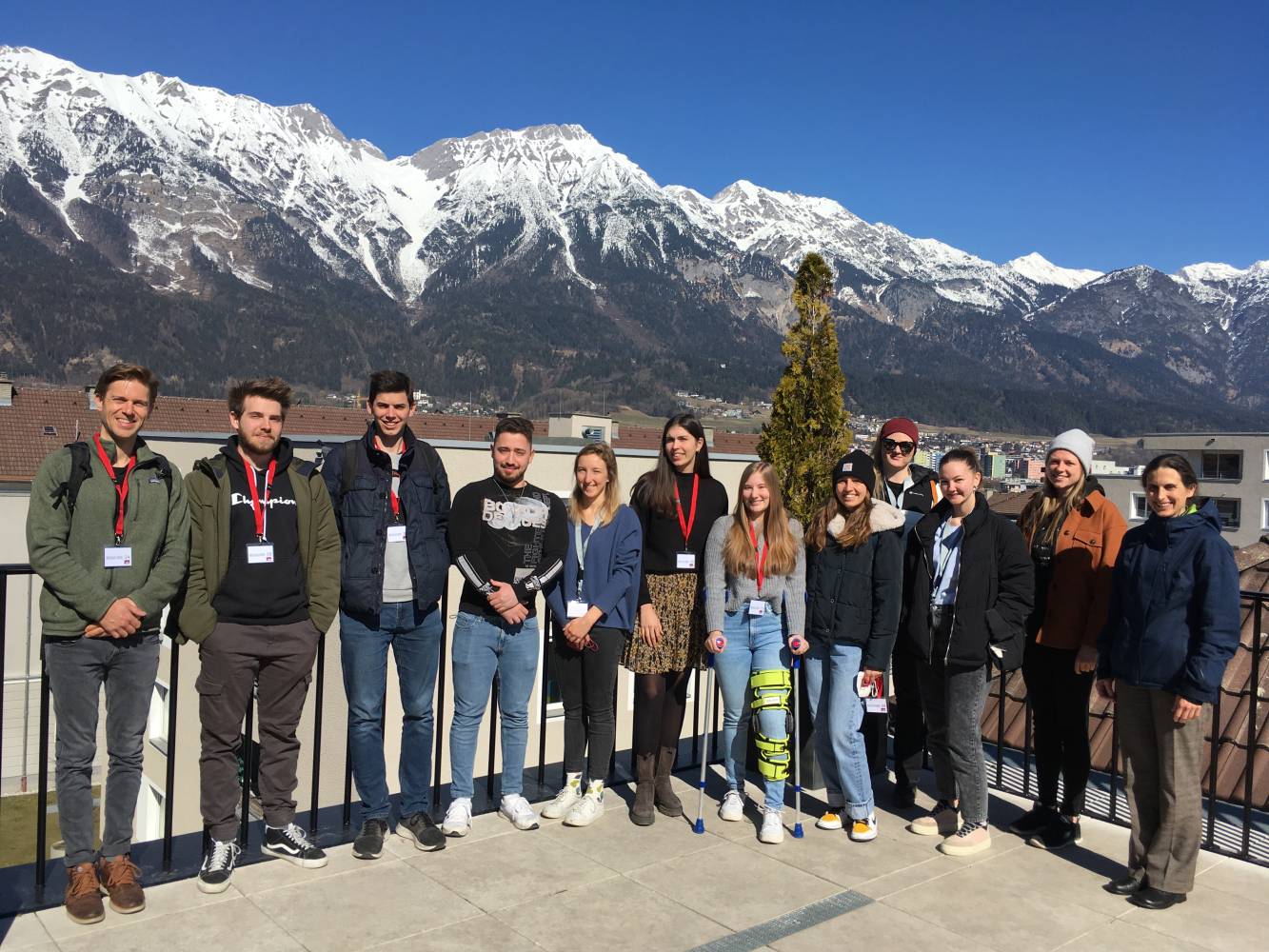 <p>The students of the Non Profit Management major on the excursion to the NEUE HEIMAT TIROL. Photo: MCI</p>