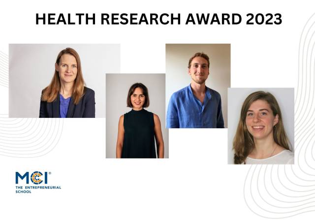 Vier MCI-Absolvent:innen mit Health Research Award ausgezeichnet