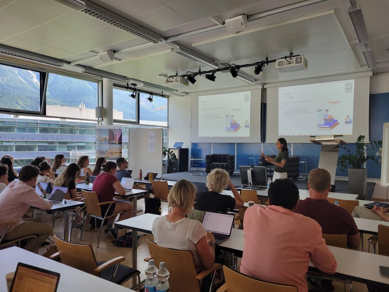 <p>Thesis Workshop at the Eu-HEM Summer School 2024 © MCI</p>