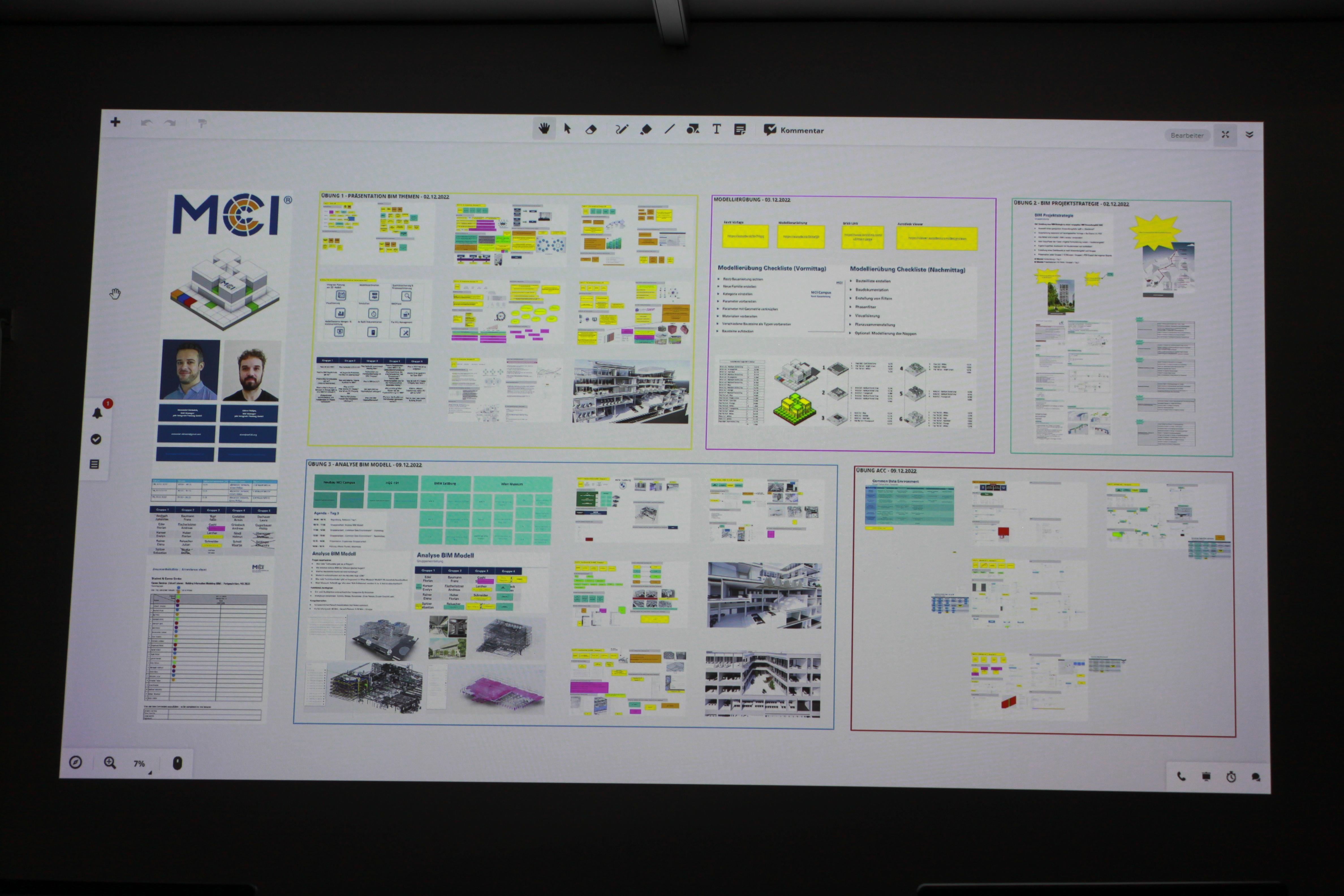 <p>Overlook of the work packages given in the three seminar days by Alexander Diebalek and Oliver Philips. ©MCI-Hofer</p>