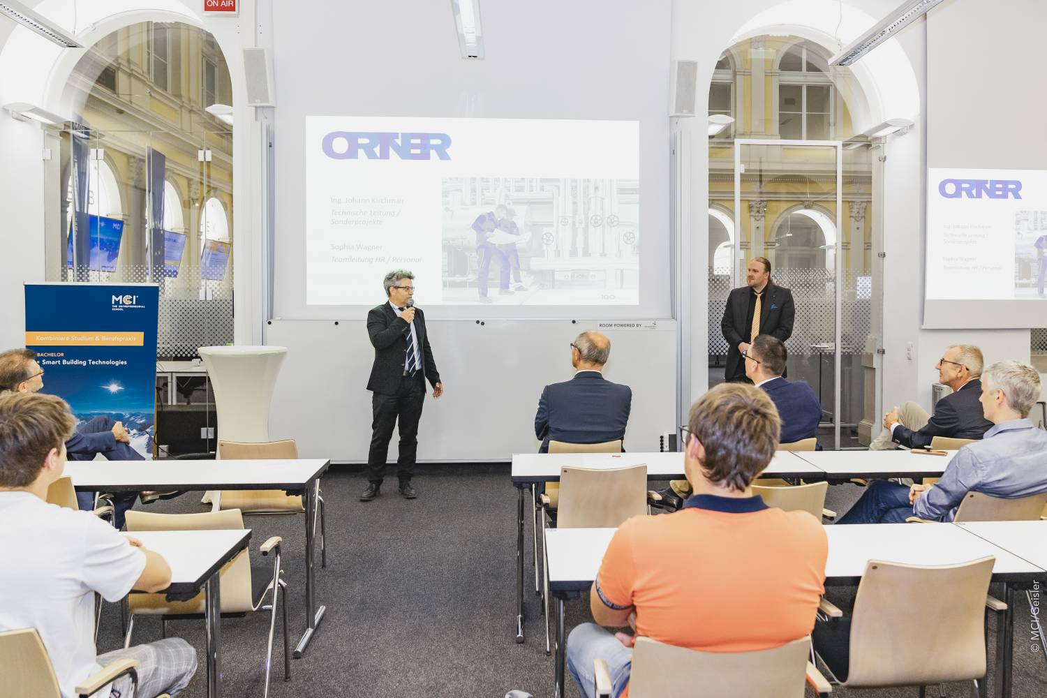 <p>Managing Director Paul Unterluggauer spoke on behalf of ORTNER Ges.m.b.H. Photo: MCI-Geisler</p>