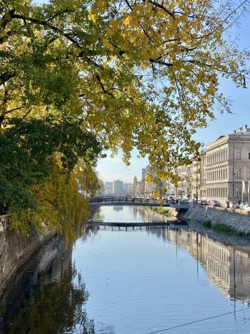 <p>Fluss Miljacka, der quer durch Sarajewo fließt. ©Ana Desnica</p>