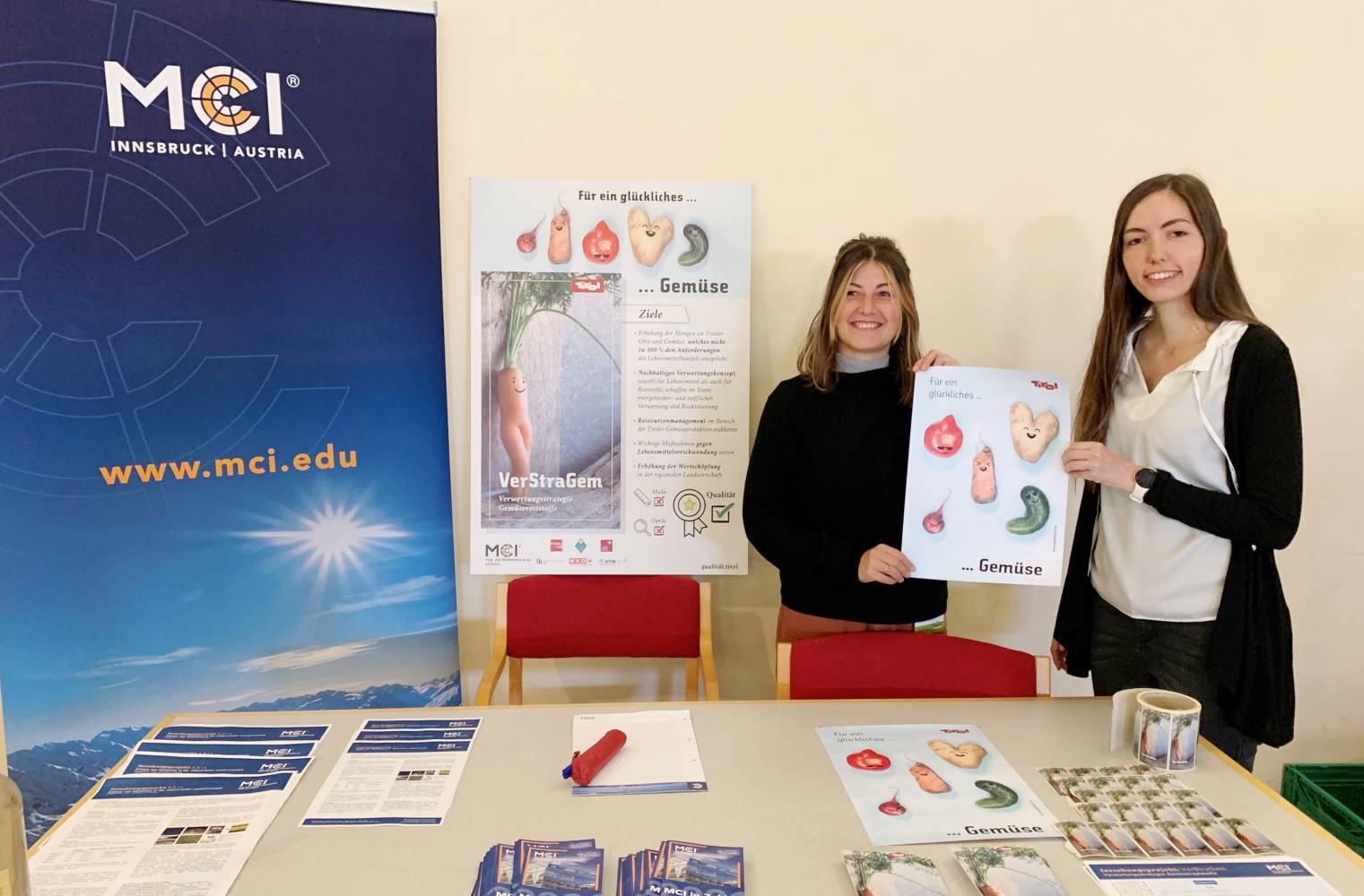 <p>Rosa Wagner and Pascale Rohrer at the MCI booth. Photo: MCI</p>