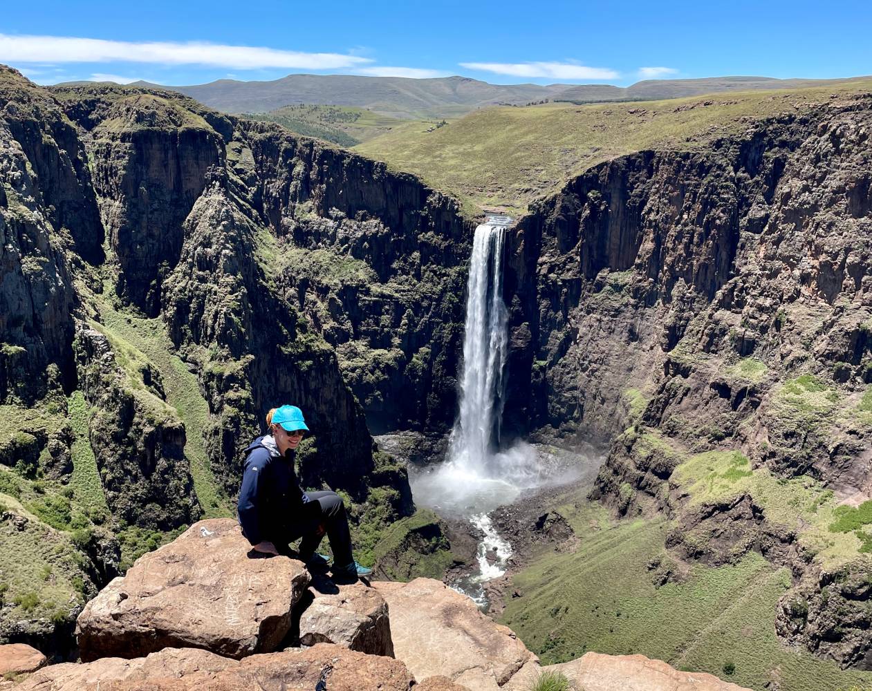 <p>Der 192 Meter hohen Maletsunyane-Fall in Semonkong wird auch „Ort des Rauches“ genannt. Foto: Hoiß</p>