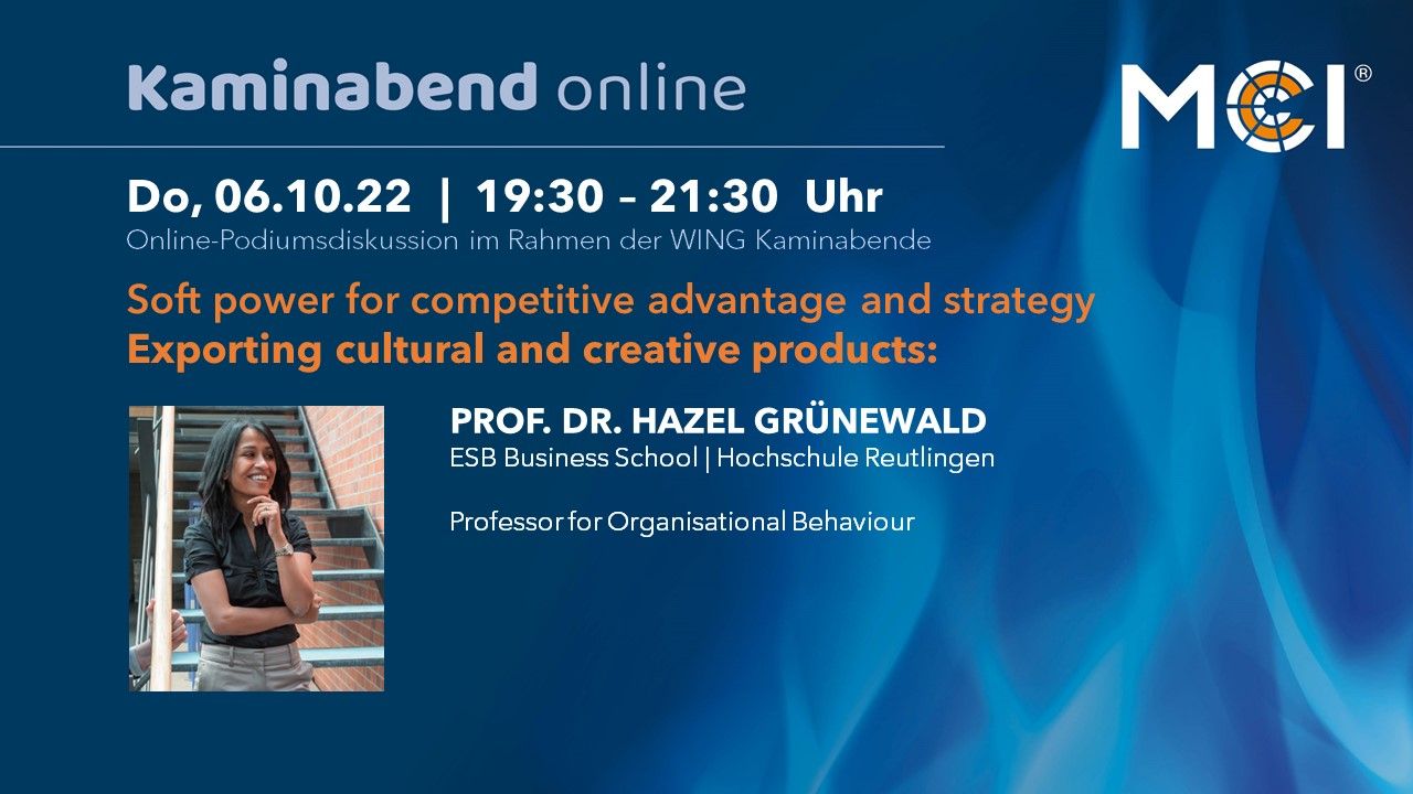 <p>Erster online Kaminabend mit Prof. Dr. Hazel Grünewald. ©Grünewald</p>