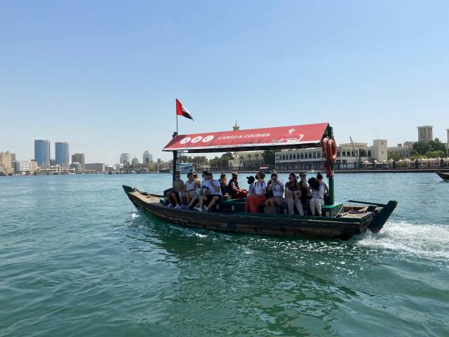 <p><em><em><em><em>MCI Tourism Masterstudents on their </em></em></em>boat trip in Dubai,</em> Photo: MCI Tourismus</p>