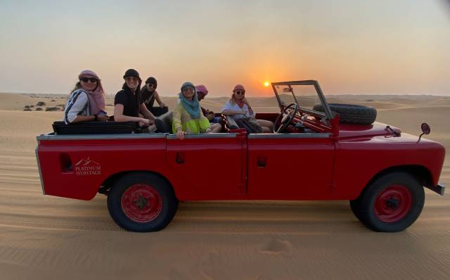 <p><em><em><em><em>MCI Tourism Masterstudents enjoying their desert tour in beautiful oldtimers, Ph</em></em>oto: MCI Tourismus<br /></em></em></p>