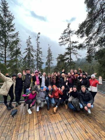 <p>Die Masterstudierenden in Flims Laax Falera. ©MCI / Tourismus</p>