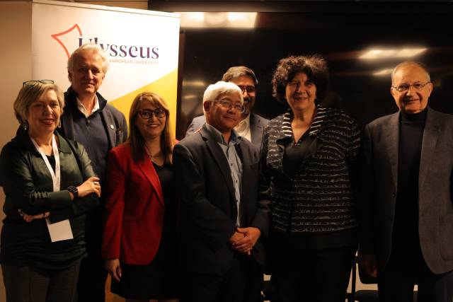 <p>Jeanick Brisswalter, President of Université Côte d’Azur, officially opened the living lab during a press conference. Carmen Vargas, Ulysseus coordinator, David Damon, Vice-president for Health at Université Côte d’Azur, Richard Chemlla, Official from the City of Nice, and Frédérique Vida, Former Minister for Higher Education also attended this event. © Chandan Atreya</p>