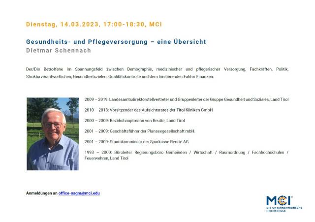 Best Practice Vortrag  - Dietmar Schennach