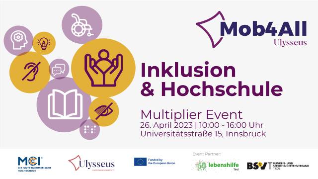 Multiplier Event Mob4All - Inclusion & university