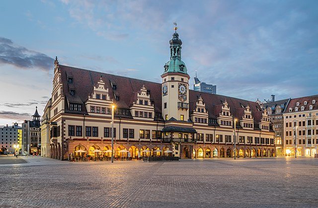 Copyright https://en.wikipedia.org/wiki/Leipzig#/media/File:Old_city_hall_of_Leipzig_(20).jpg | Krzysztof Golik | CC: by-sa - Namensnennung, Weitergabe unter gleichen Bedingungen